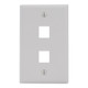 Classic 2 Ports Faceplate for EZ®/HD Style in Single Gang - White - IC107F02WH Classic 2 Ports Faceplate for EZ®/HD Style in Single Gang - White - IC107F02WH
